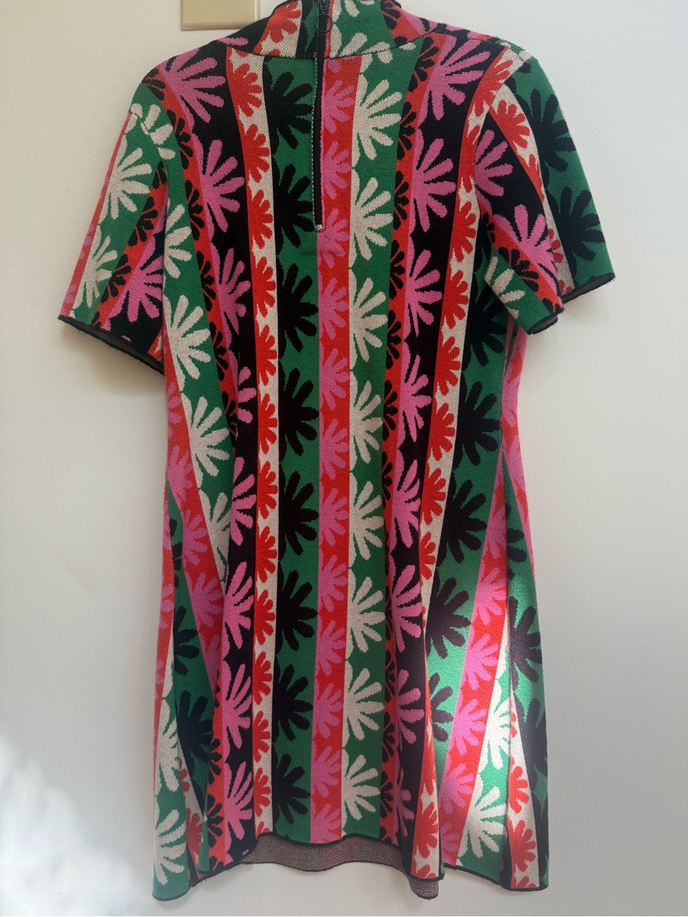 Anthropologie Nina Floral Stripe Knit Mod Dress - Picture 8 of 10